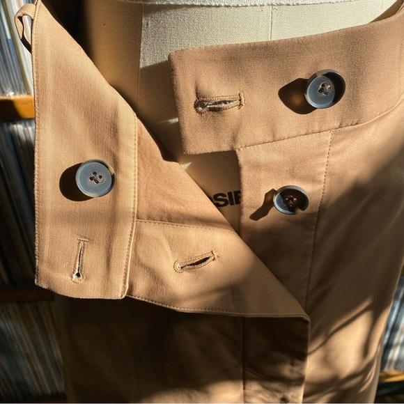 NWOT EVERLANE Honey Brown Button Front A-Line Skirt size 2 - Picture 6 of 10
